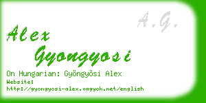 alex gyongyosi business card
